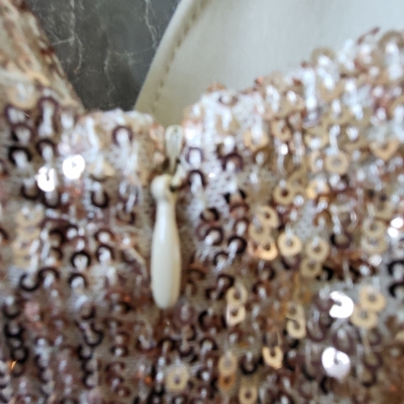 Kalinnu's Gown,‎ For Formals, Proms, Etc.  Rose Gold Sequins, Dress Size (S) - Picture 15 of 15